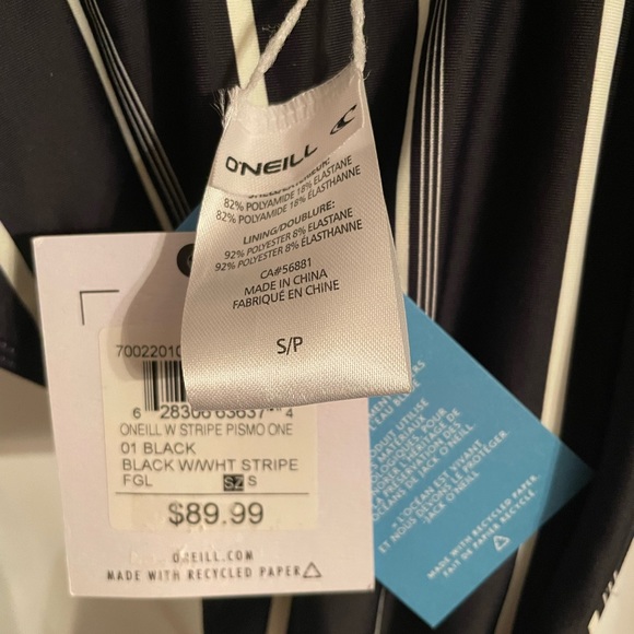 O’Neill Stripe Pismo One Piece Womens Swimsuit - Picture 5 of 8